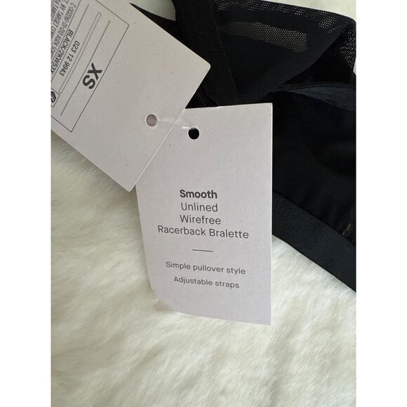 Auden size XS Smooth Unlined Wire-Free Racerback Bralette Black Sexy NEW - Picture 6 of 7